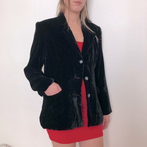 Vintage Silk Velvet Blazer, Alfred Dunhill - Picture 6 of 9